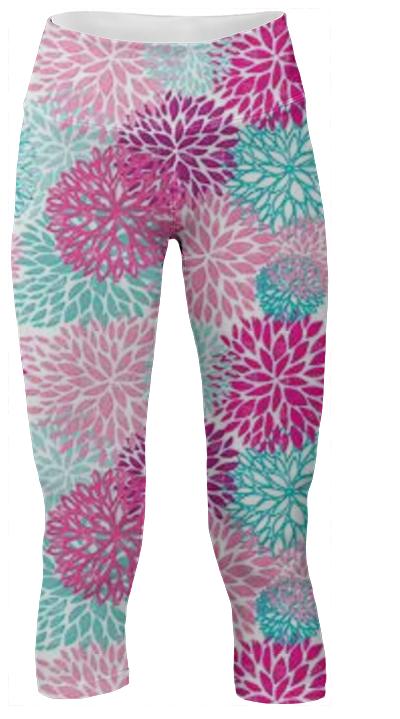 flower print yoga pants