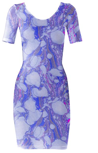 Blue Hour Marbled Bodycon Dress