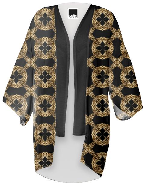 Leopard Lace Kimono by Dovetail Designs
