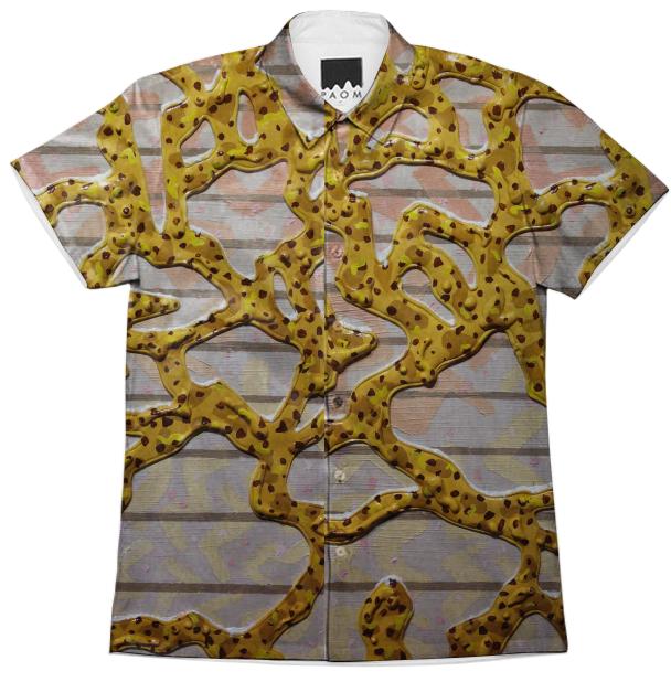 Tropical Cheetah Short Sleeve Button up