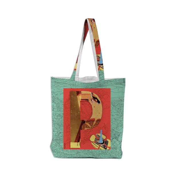 PAOM, Print All Over Me, digital print, design, fashion, style, collaboration, trey-speegle, trey speegle, Tote Bag, Tote-Bag, ToteBag, for, green, autumn winter spring summer, unisex, Poly, Bags