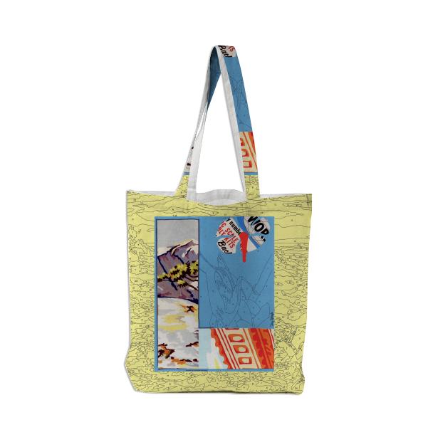 PAOM, Print All Over Me, digital print, design, fashion, style, collaboration, trey-speegle, trey speegle, Tote Bag, Tote-Bag, ToteBag, for, yellow, autumn winter spring summer, unisex, Poly, Bags