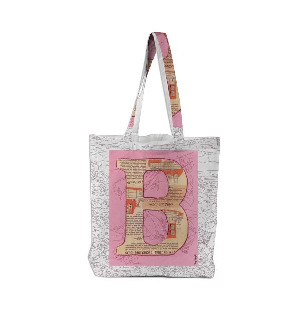 PAOM, Print All Over Me, digital print, design, fashion, style, collaboration, trey-speegle, trey speegle, Tote Bag, Tote-Bag, ToteBag, for, pink, autumn winter spring summer, unisex, Poly, Bags