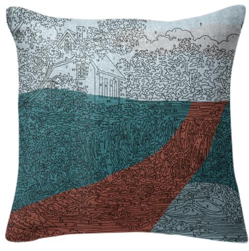 PAOM, Print All Over Me, digital print, design, fashion, style, collaboration, trey-speegle, trey speegle, Pillow, Pillow, Pillow, Abstract, Waterfall, road, autumn winter spring summer, unisex, Poly, Home