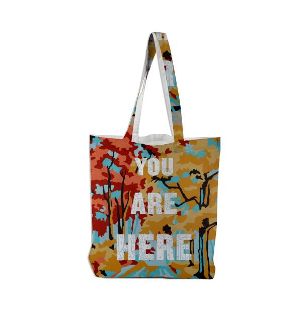 PAOM, Print All Over Me, digital print, design, fashion, style, collaboration, trey-speegle, trey speegle, Tote Bag, Tote-Bag, ToteBag, You, Are, Here, autumn winter spring summer, unisex, Poly, Bags