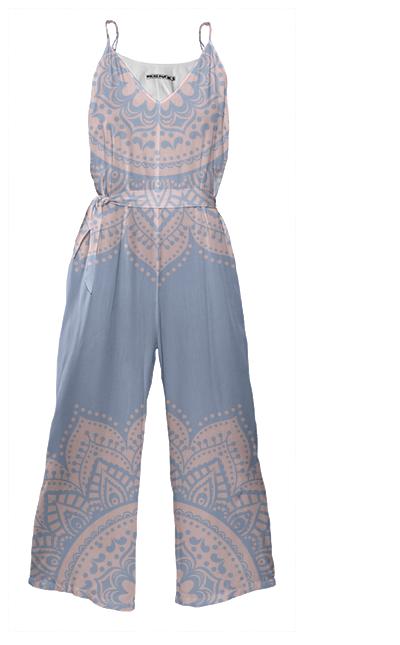 Serenity Mandala Tie Waist Jumpsuit