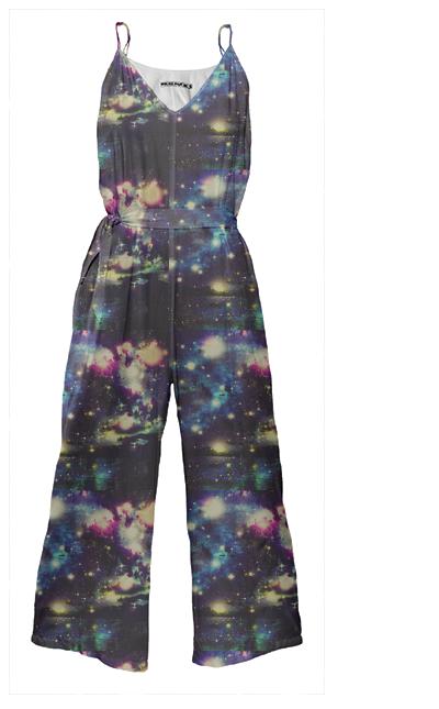 Space Tie Waist Jumpsuit