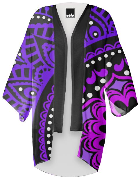 Purple Mandala kimono