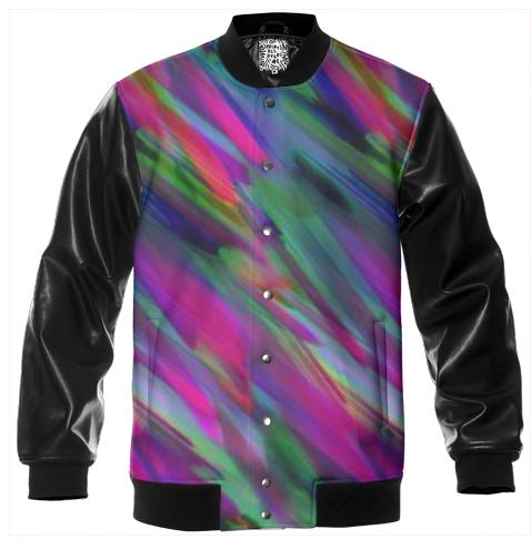 Varsity Jacket Colorful digital art splashing G400