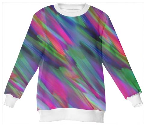 Neoprene Sweatshirt Colorful digital art splashing G400