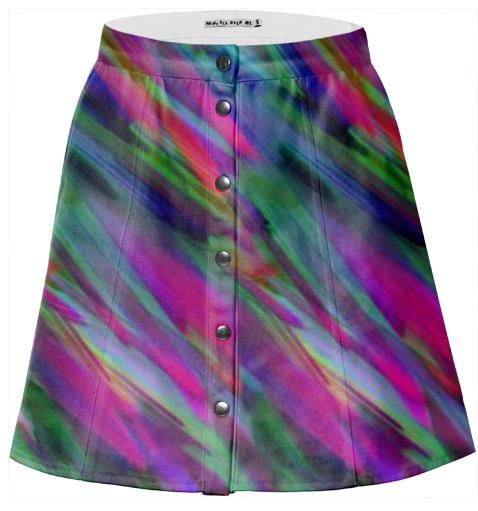 Mini Skirt Colorful digital art splashing G400