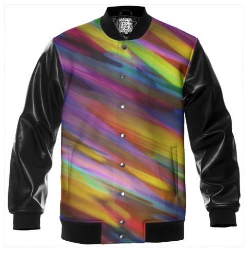 Varsity Jacket Colorful digital art splashing G398