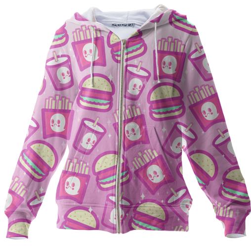 Shock Twist Burger Time Zip Up Hoodie