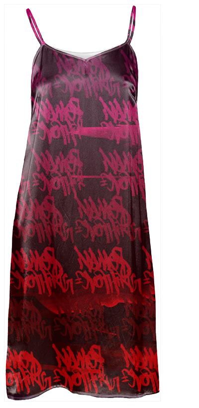 Names Glitch Slip Dress