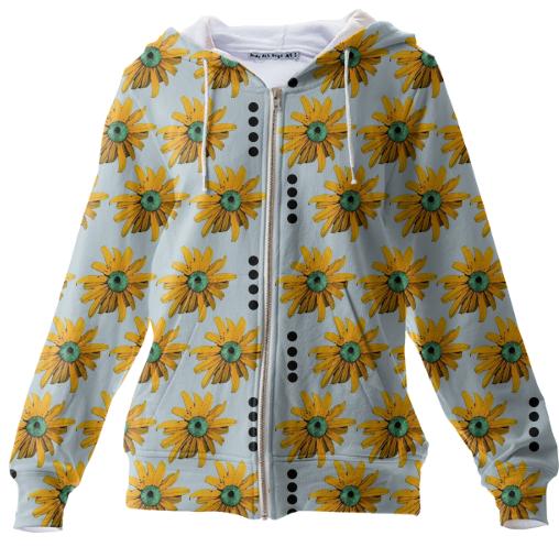 Flower Eyes Printed Hoodie