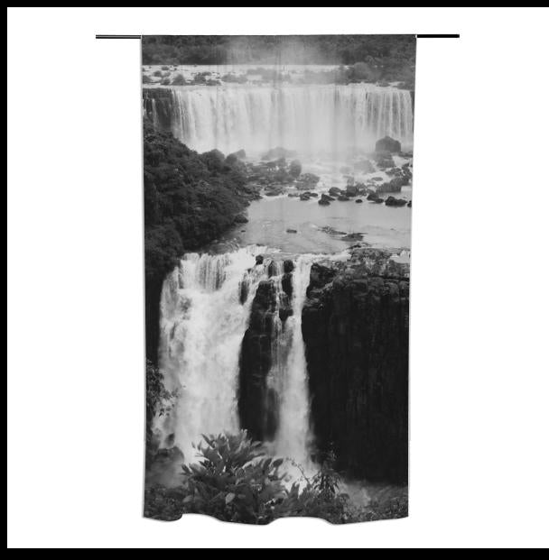 Black and white Iguazu waterfalls