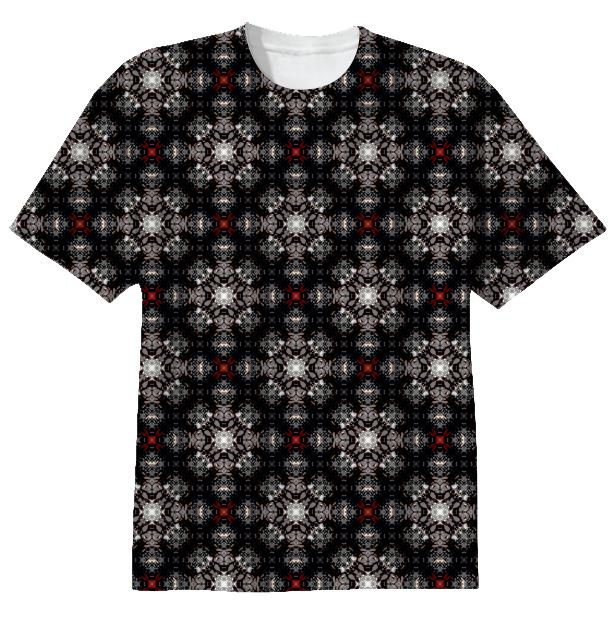 Digital floral T with red