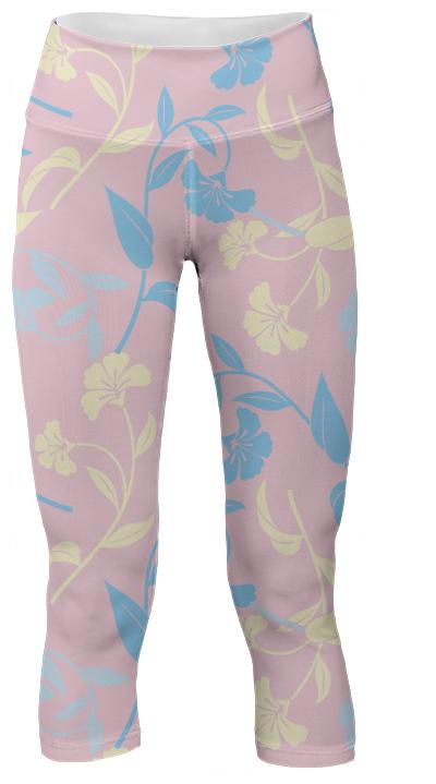 Pastel Floral Yoga Pants