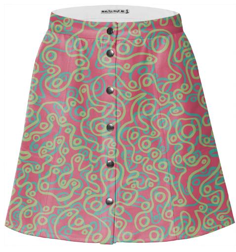 Neon Bubble Mini Skirt