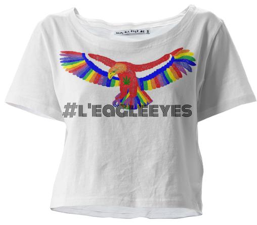 L Eagle Eyes Crop Tee by TapWater Tees