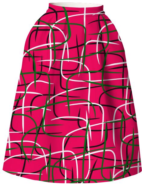 Hawt Pink Full Length Skirt by TapWater Tees