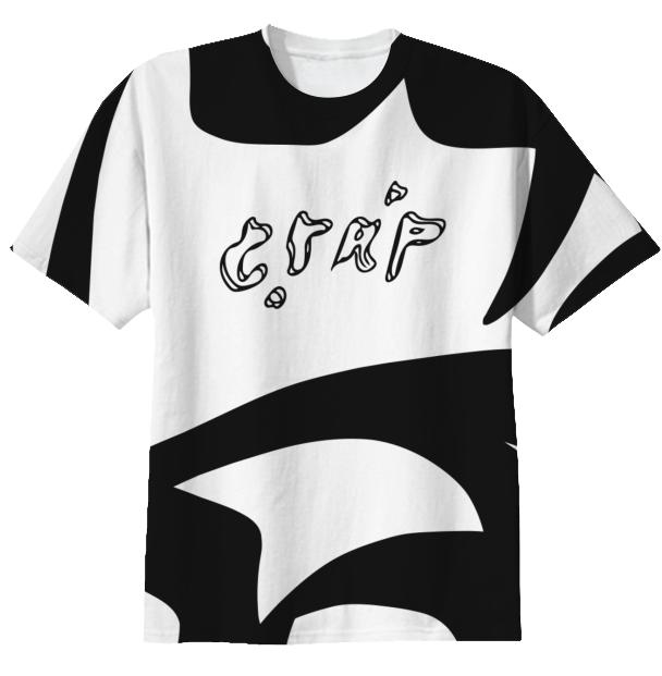 Oh Crap in Black and White Tee By TapWater TEes