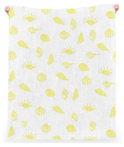 Yellow Sea Shell Ocean Towel