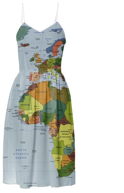 Hipster map dress