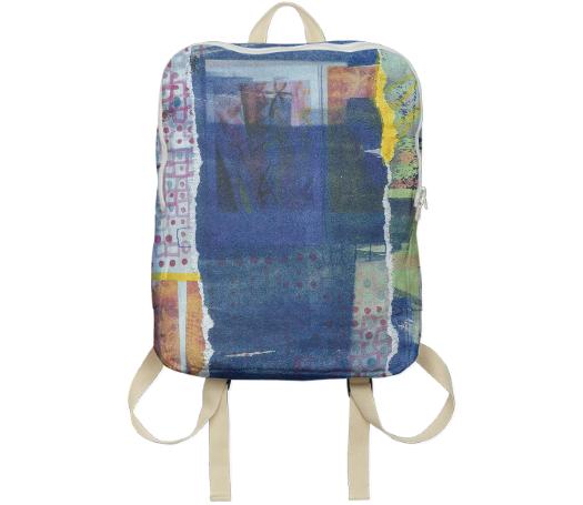 Blue Collage Backpack
