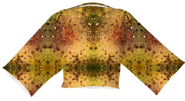 PSYCHEDELIC ABSTRACT ART on Neoprene Block Top Vision of an Alien World with Cracks and Craters
