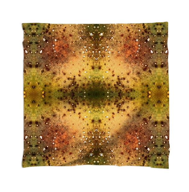 PSYCHEDELIC ABSTRACT ART on Scarf Vision of an Alien World with Cracks and Craters