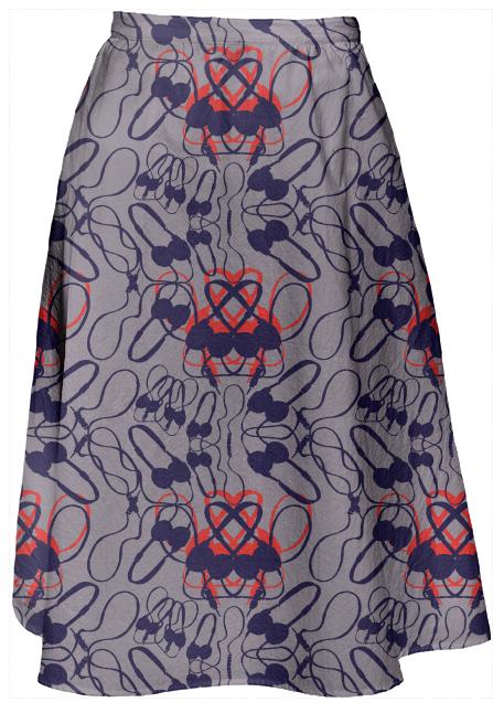 Heart headphones skirt