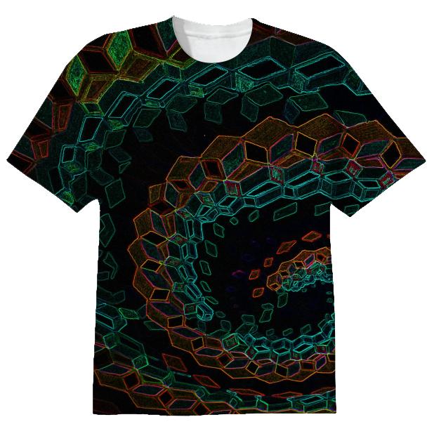 Hexagons in Fibonacci Tshirt edition