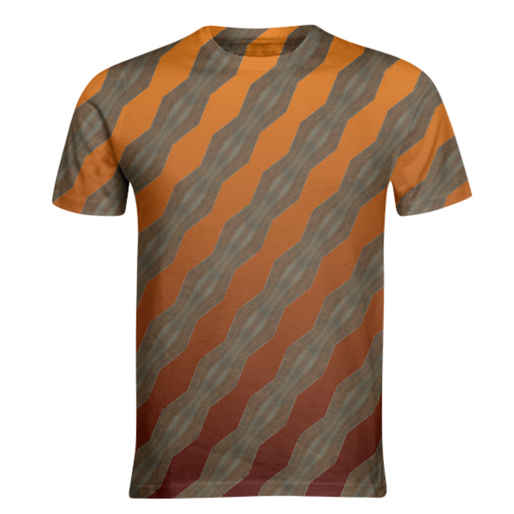 Orange and Wood Geometric