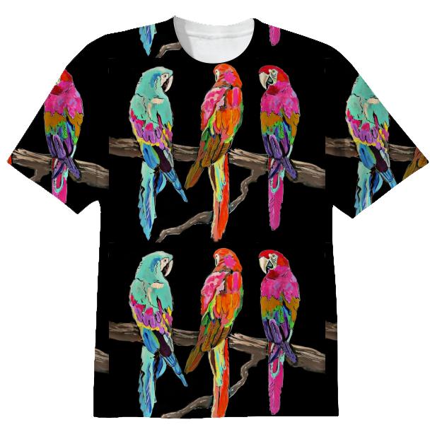 T shirt tres parrots