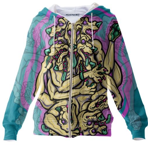 Canine Cluster zip up hoodie