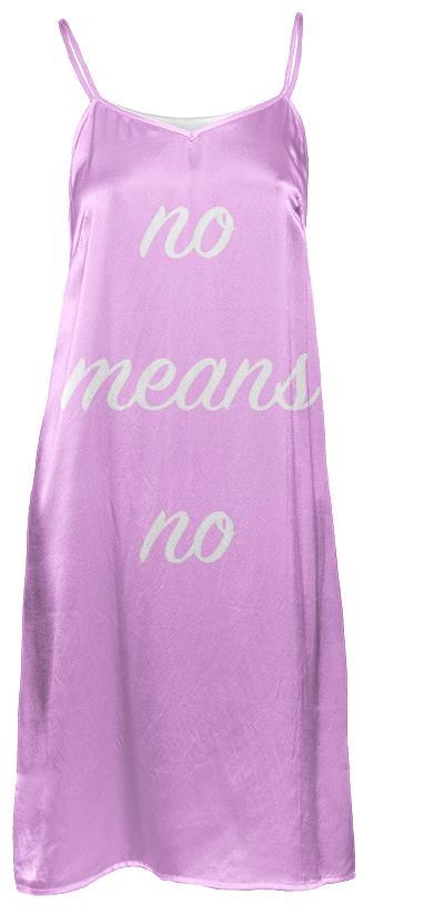 no means no slip dress