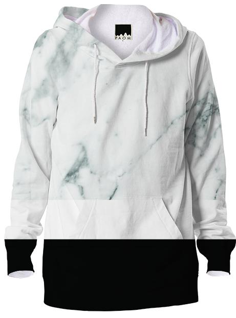BLACK MARBLE HOODIE