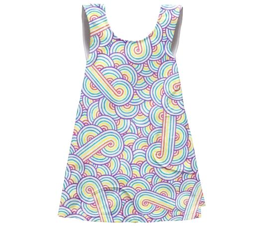 Rainbow raindrops SSWTR Kids Apron Dress