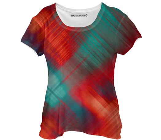 Scoop neck shirt abstract