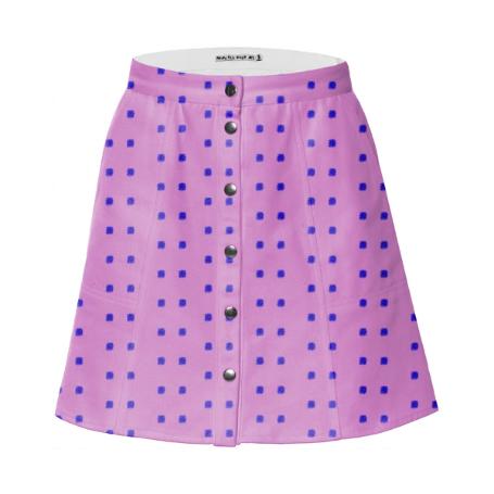 pink blue polka skirt