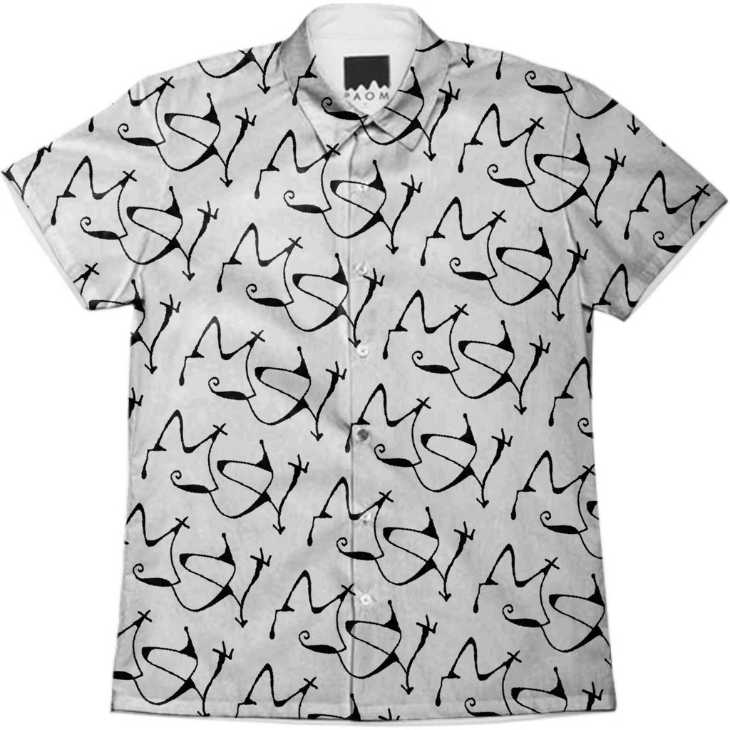 Black and White Abstract Linear Decorative Art