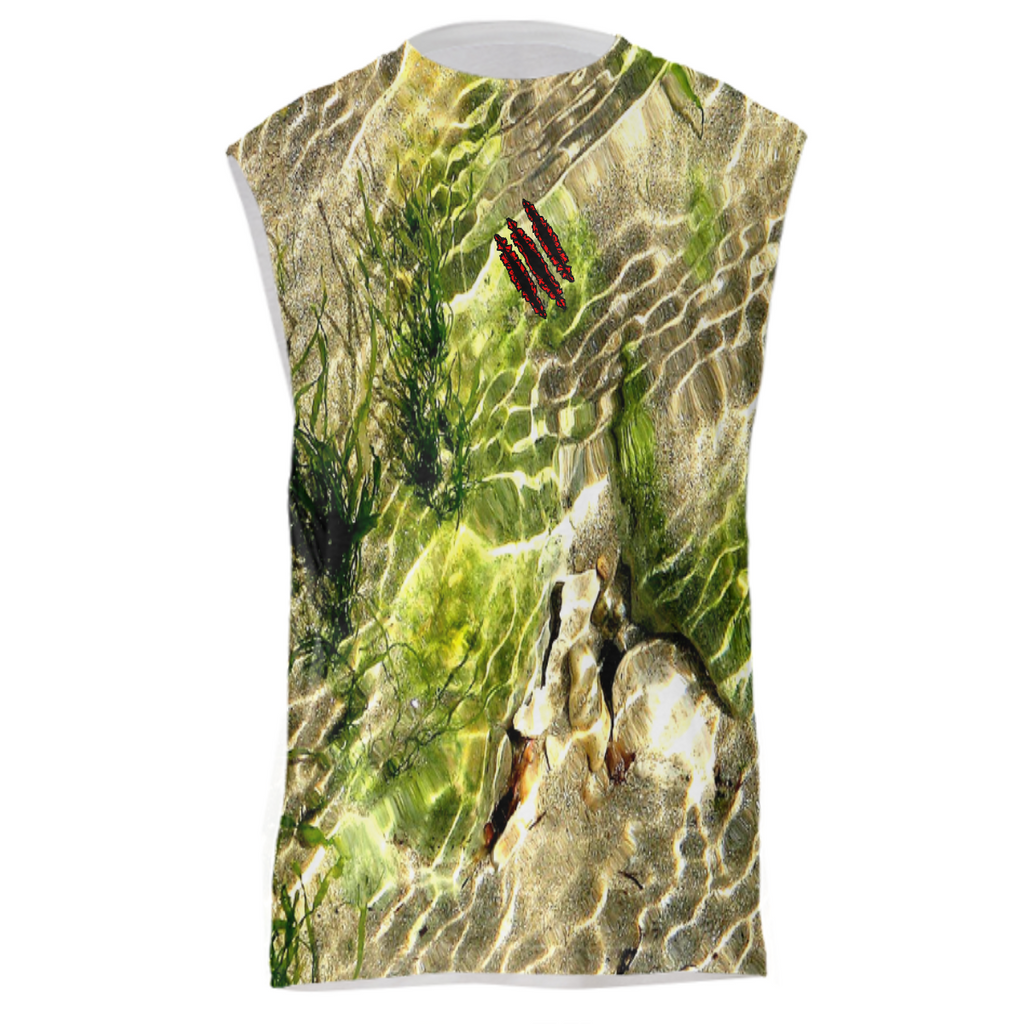 AQUA MARINE CAMO MUSCLE SHIRT
