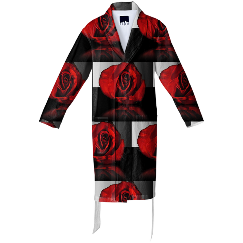 Red Rose Reflection Cotton Robe