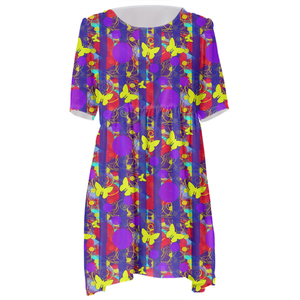 Spring Pattern Babydoll Dress
