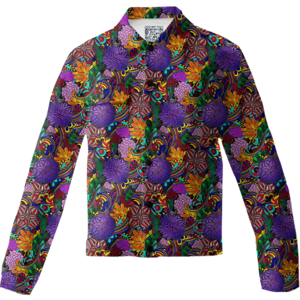 Flowers And Rainbows Twill Jacket