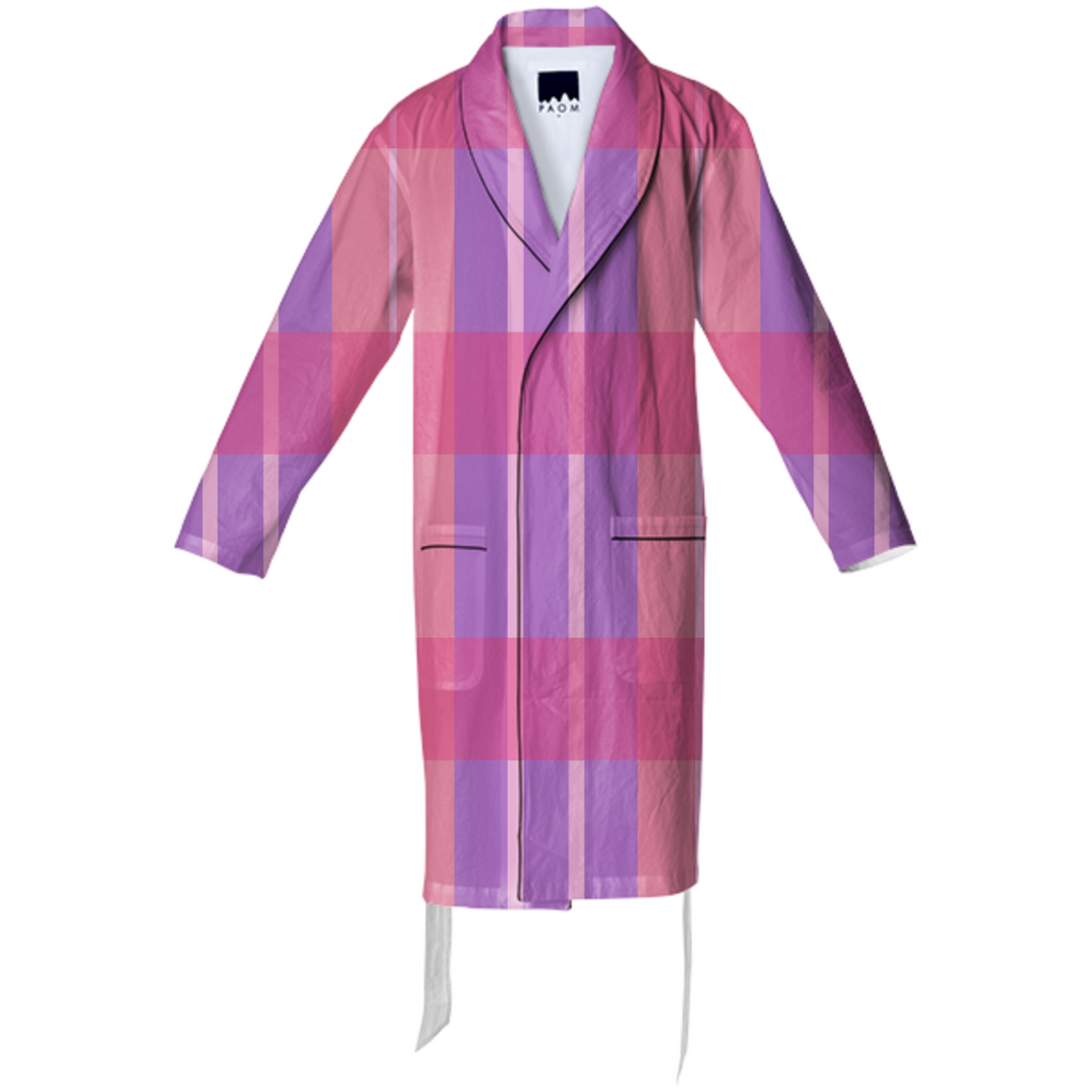 Pink Plaid Cotton Robe
