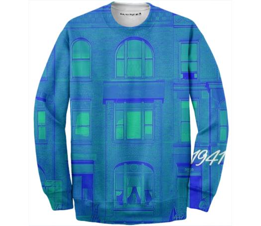 Blue Green Chicago Home Sweatshirt