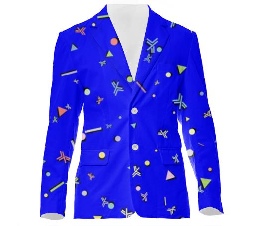 RetroHaskell Blue Hack Suit Jacket