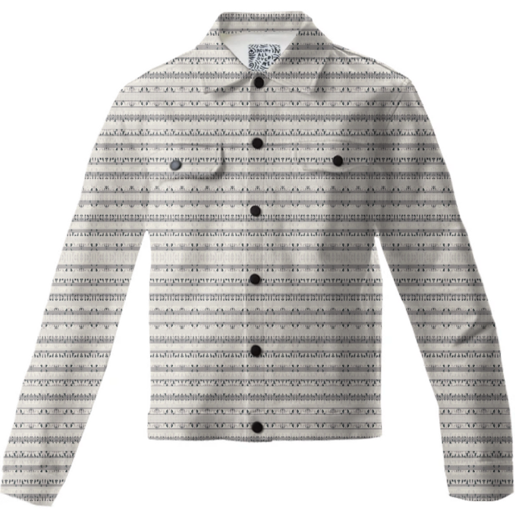 Mixed Gray Striped Ethnic Seamless Pattern